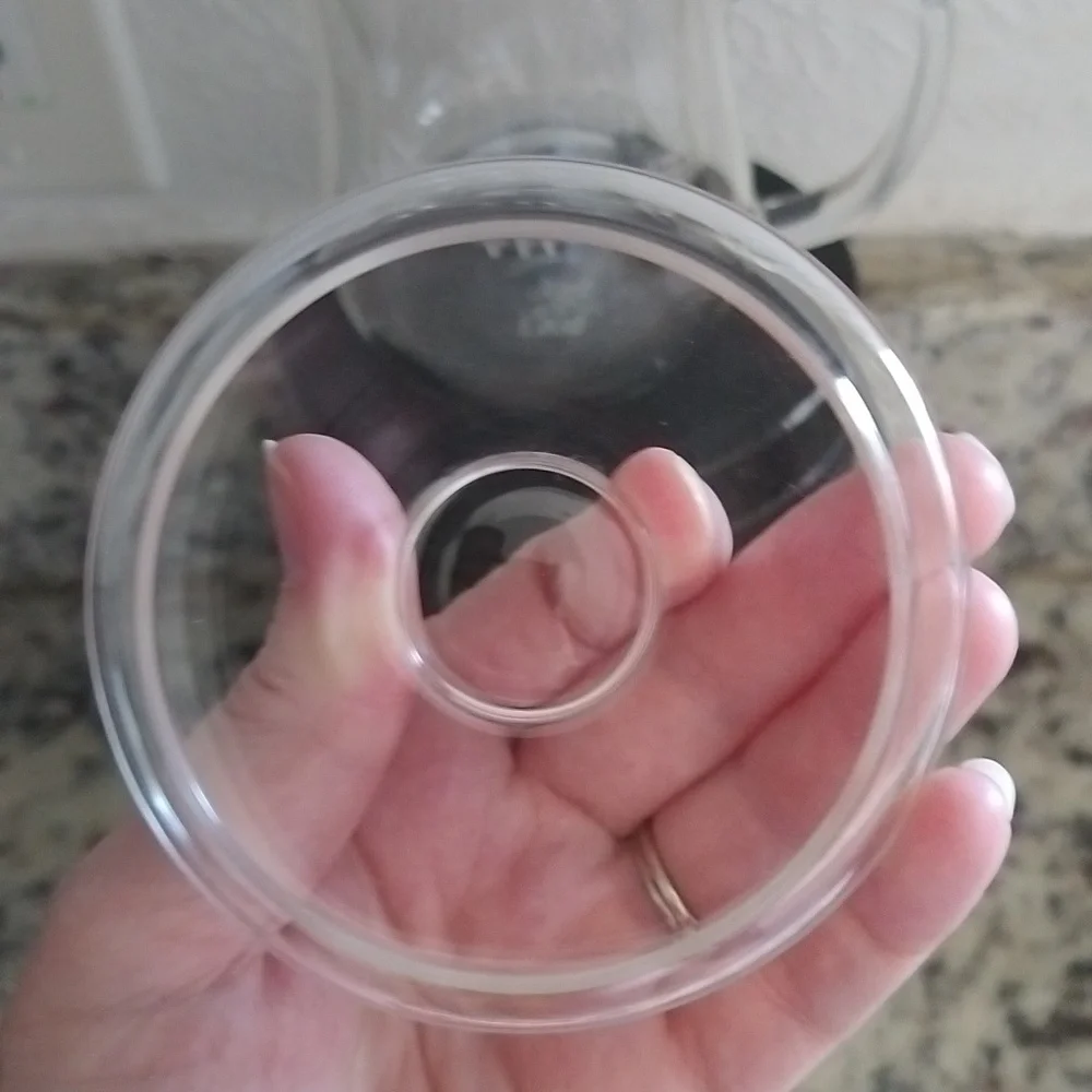 Clear Glass Teapot / Teacup with inner cup with slits, Lid & Handle for Brewing